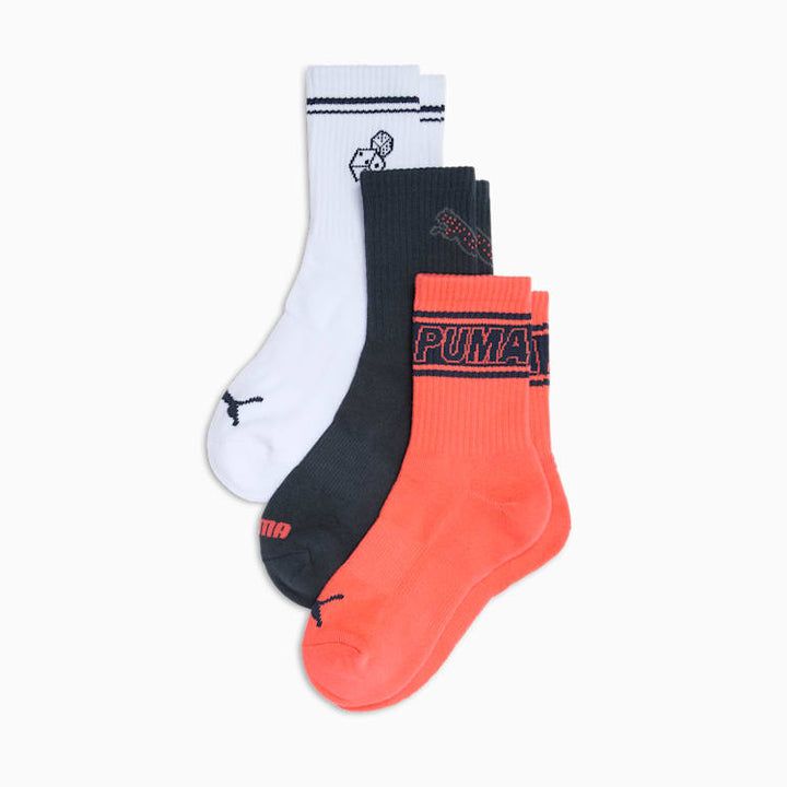 PUMA Women's Half-Terry Low Crew Socks (3 Pairs)