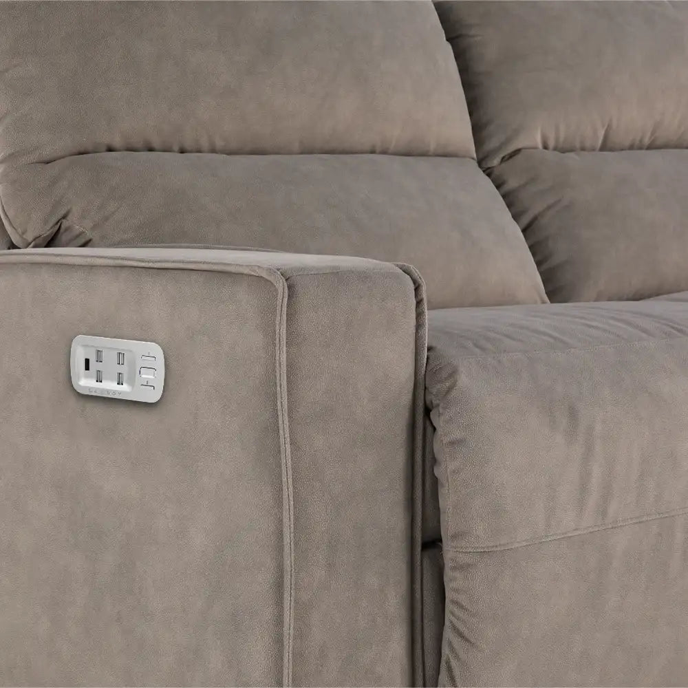 LAZBOY Maddox Power Reclining Sofa w/ Headrest & Lumbar