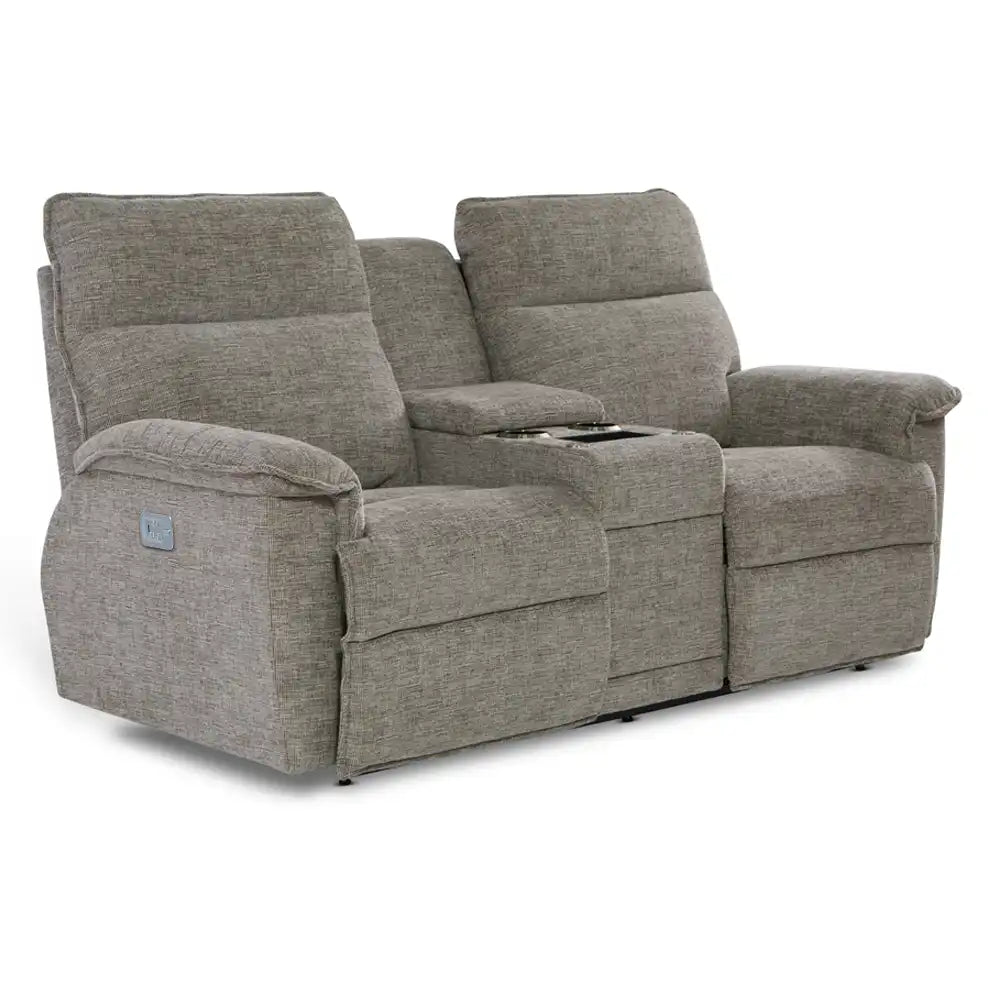 LAZBOY Jay Power Reclining Loveseat w/ Headrest, Lumbar & Console
