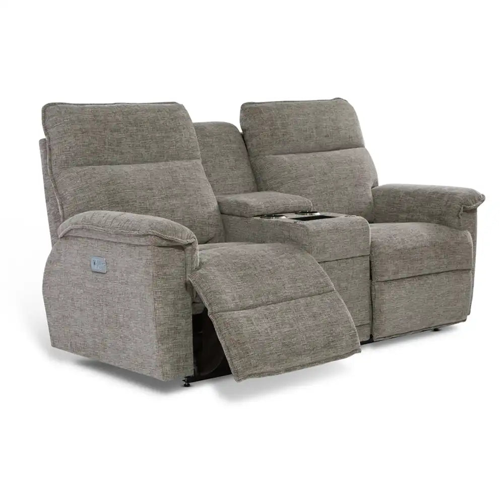 LAZBOY Jay Power Reclining Loveseat w/ Headrest, Lumbar & Console