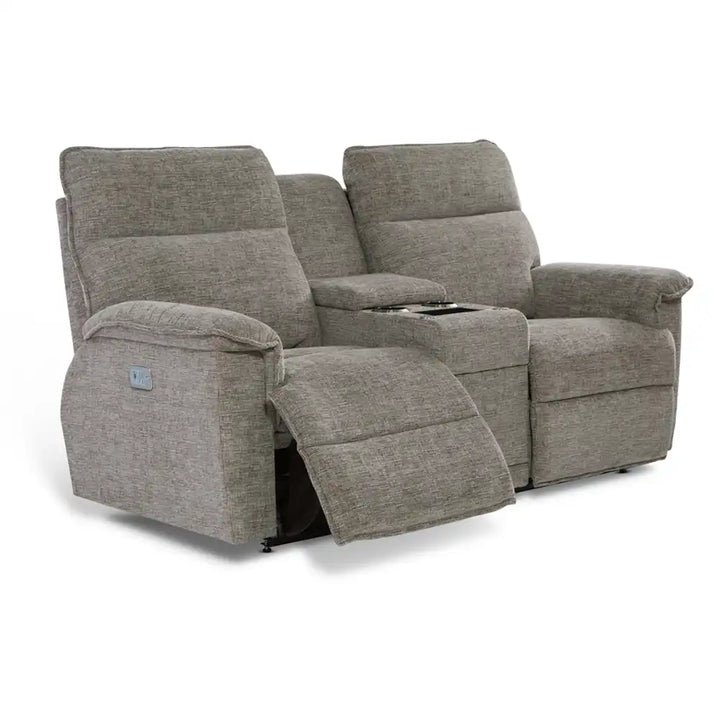LAZBOY Jay Power Reclining Loveseat w/ Headrest, Lumbar & Console