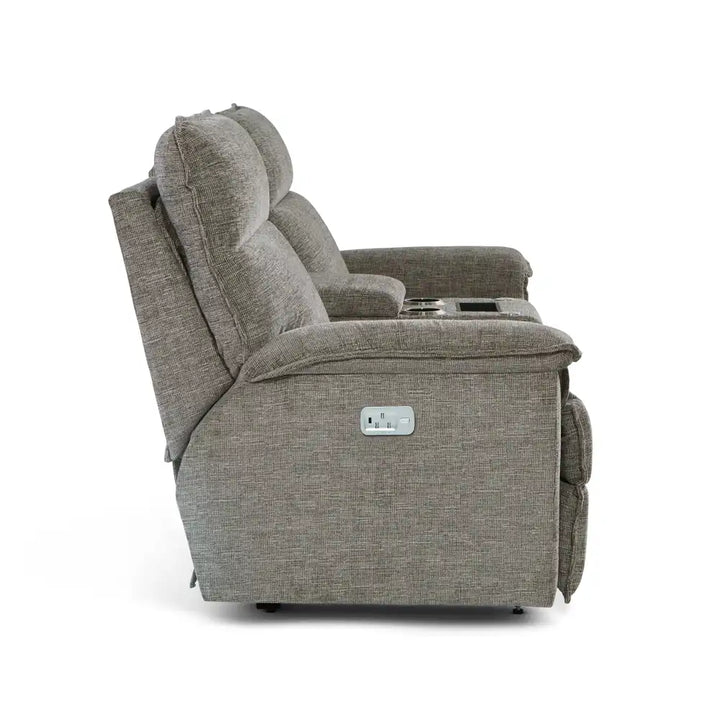 LAZBOY Jay Power Reclining Loveseat w/ Headrest, Lumbar & Console