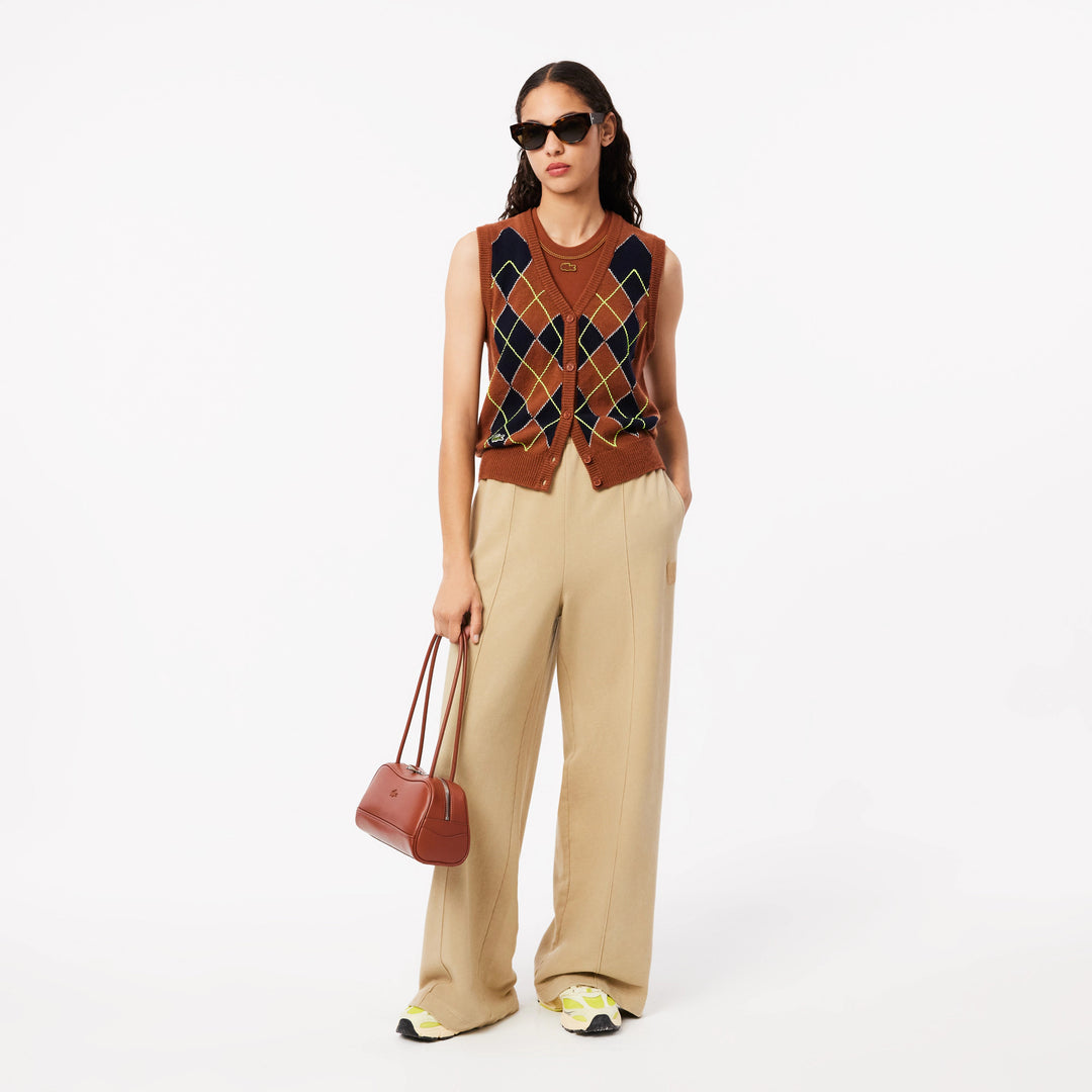 Lacoste Women's Wide Leg Badge Sweatpants