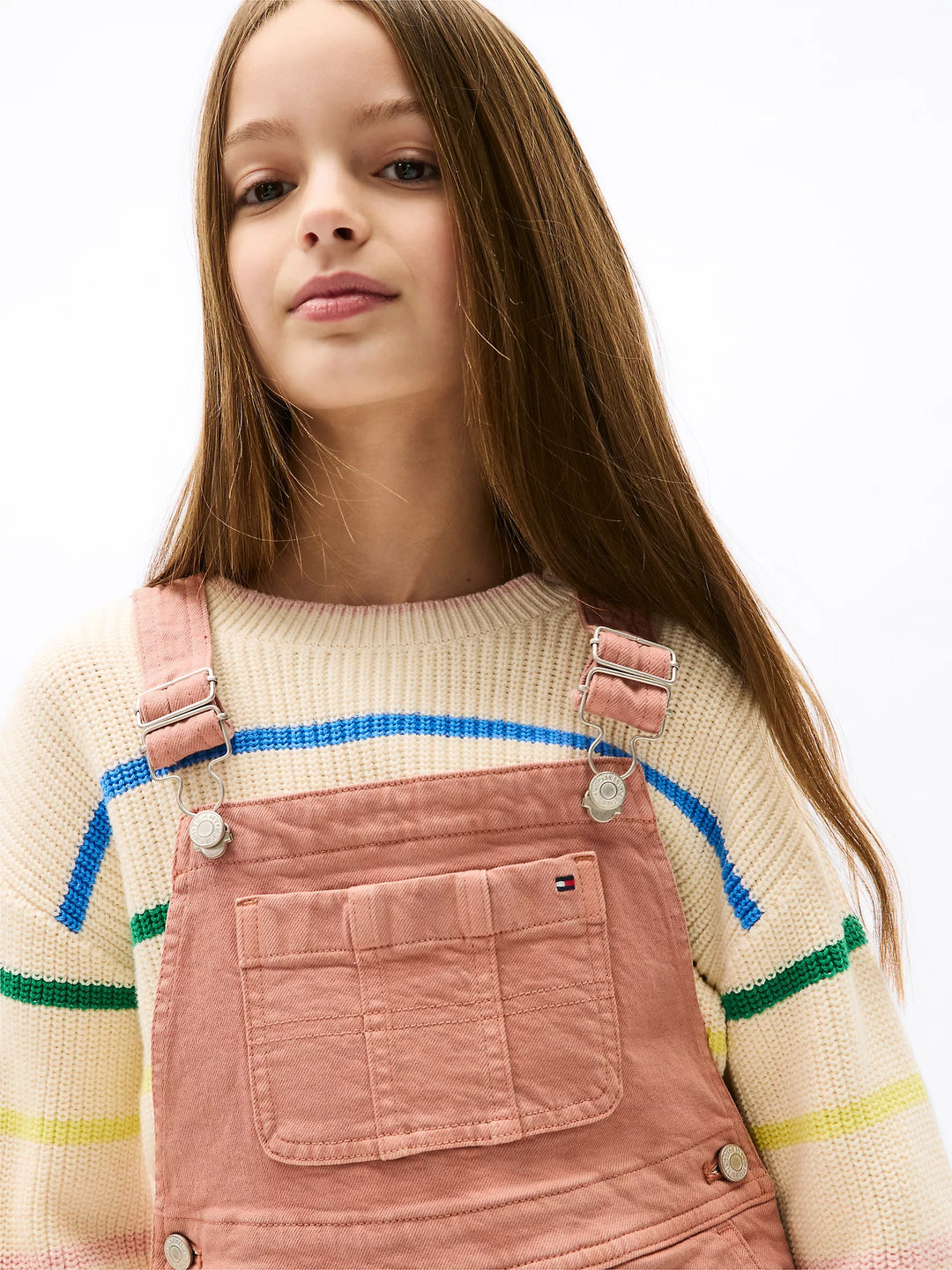 Tommy Hilfiger Kids' Stretch Denim Overall Dress