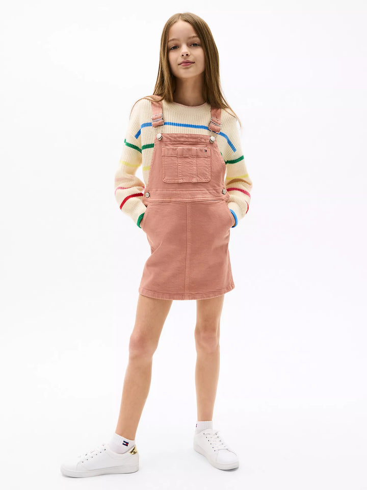 Tommy Hilfiger Kids' Stretch Denim Overall Dress