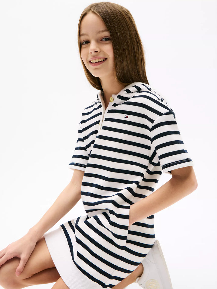 Tommy Hilfiger Kids' Short-Sleeve Stripe Hoodie Dress