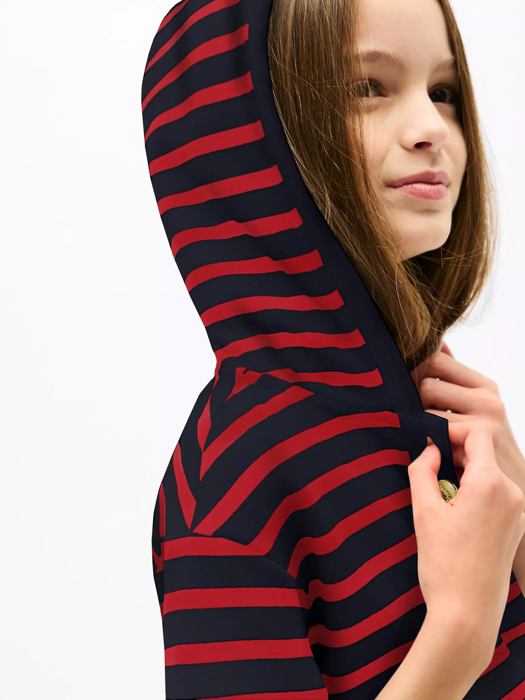 Tommy Hilfiger Kids' Short-Sleeve Stripe Hoodie Dress
