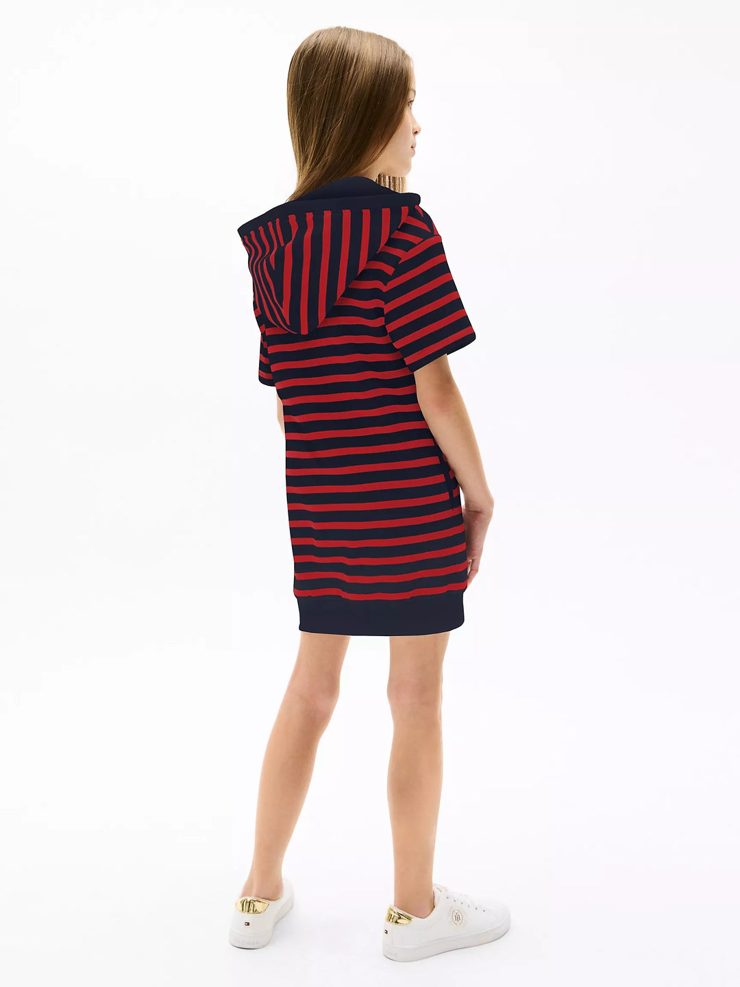 Tommy Hilfiger Kids' Short-Sleeve Stripe Hoodie Dress