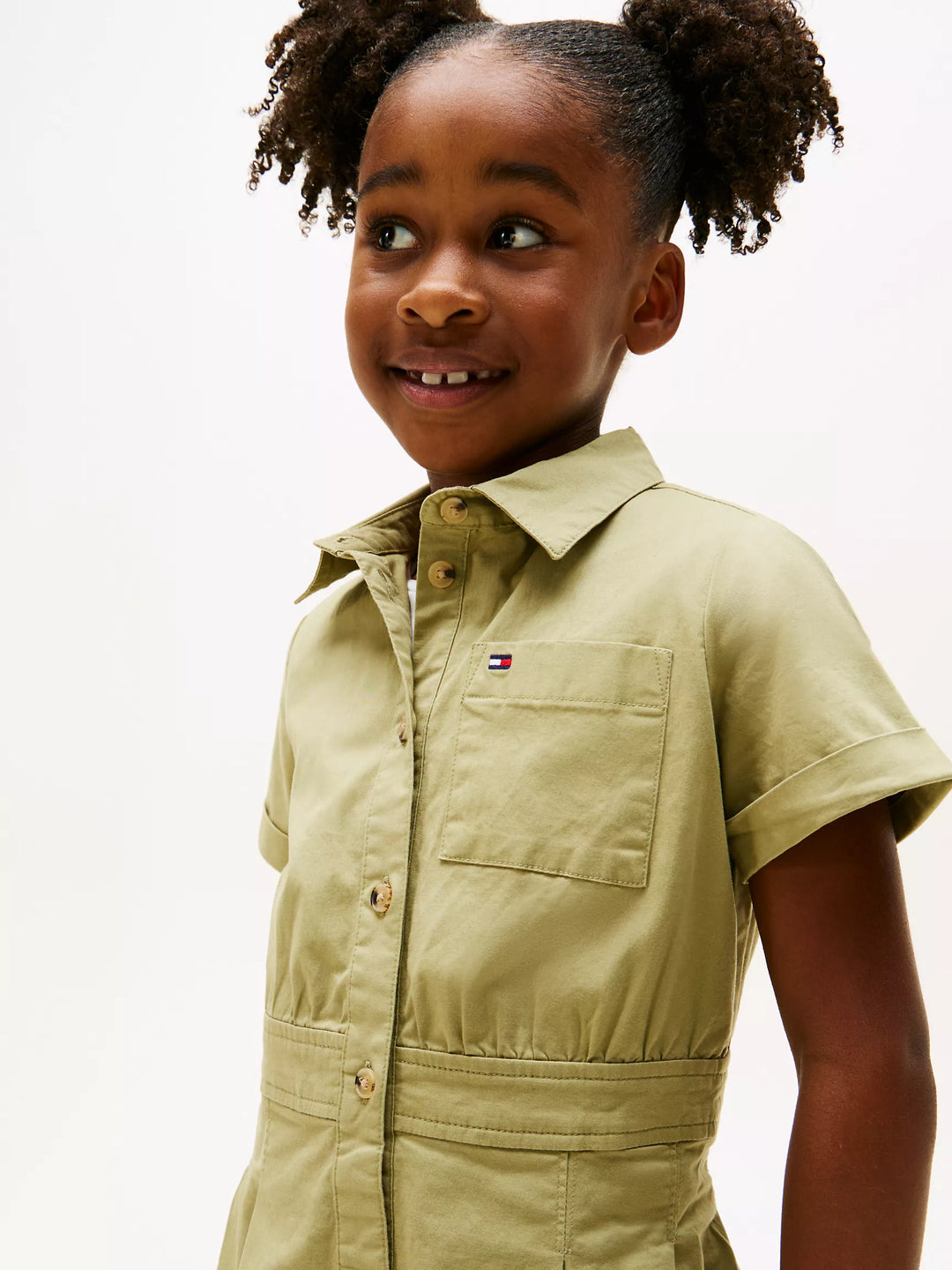 Tommy Hilfiger Kids' Pleated Stretch-Cotton Chino Dress