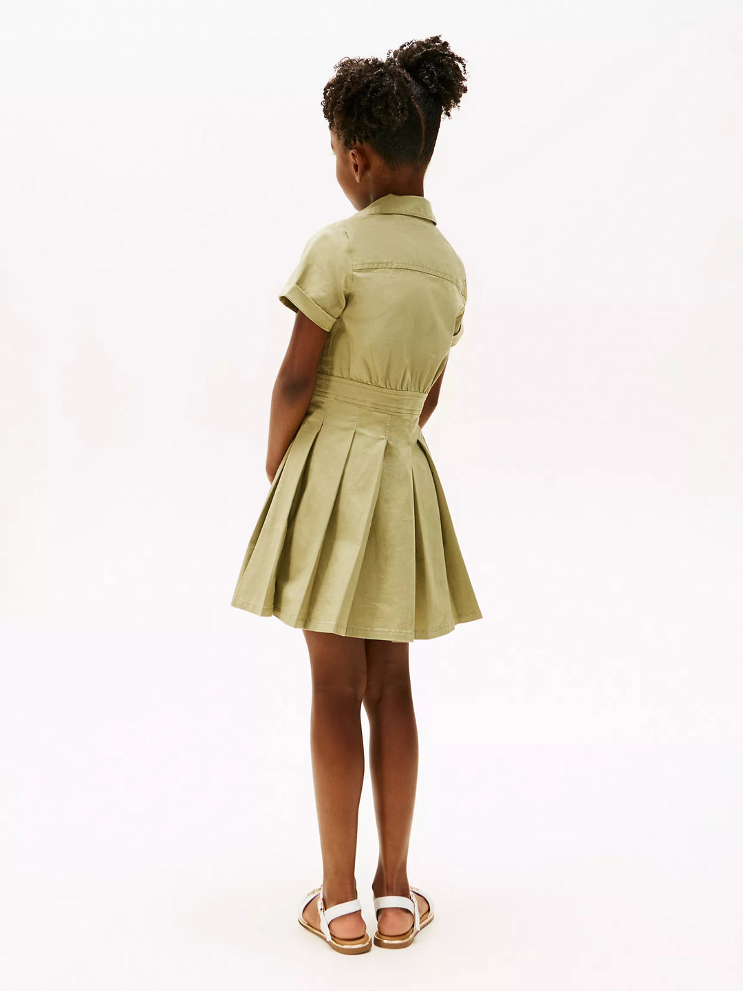Tommy Hilfiger Kids' Pleated Stretch-Cotton Chino Dress