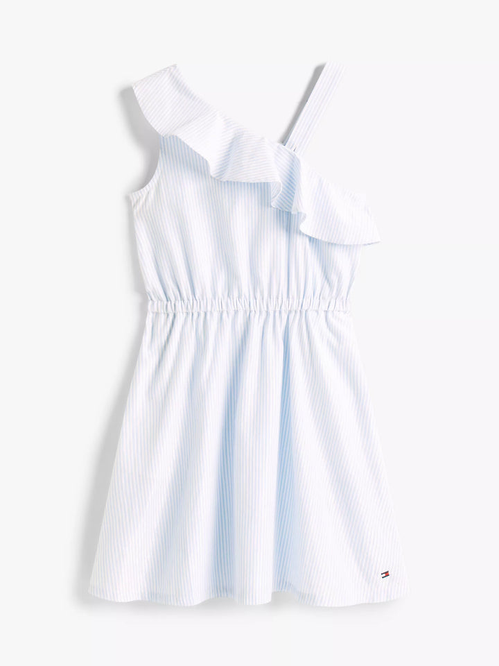 Tommy Hilfiger Kids' Shimmer Stripe Asymmetric Dress