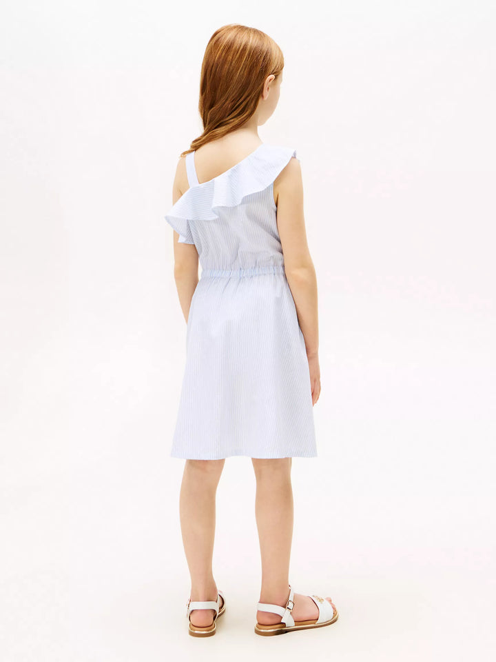 Tommy Hilfiger Kids' Shimmer Stripe Asymmetric Dress
