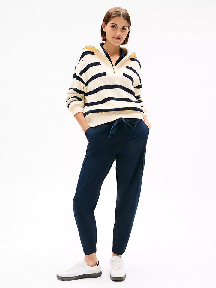 Tommy Hilfiger Stripe Half-Zip Sweater