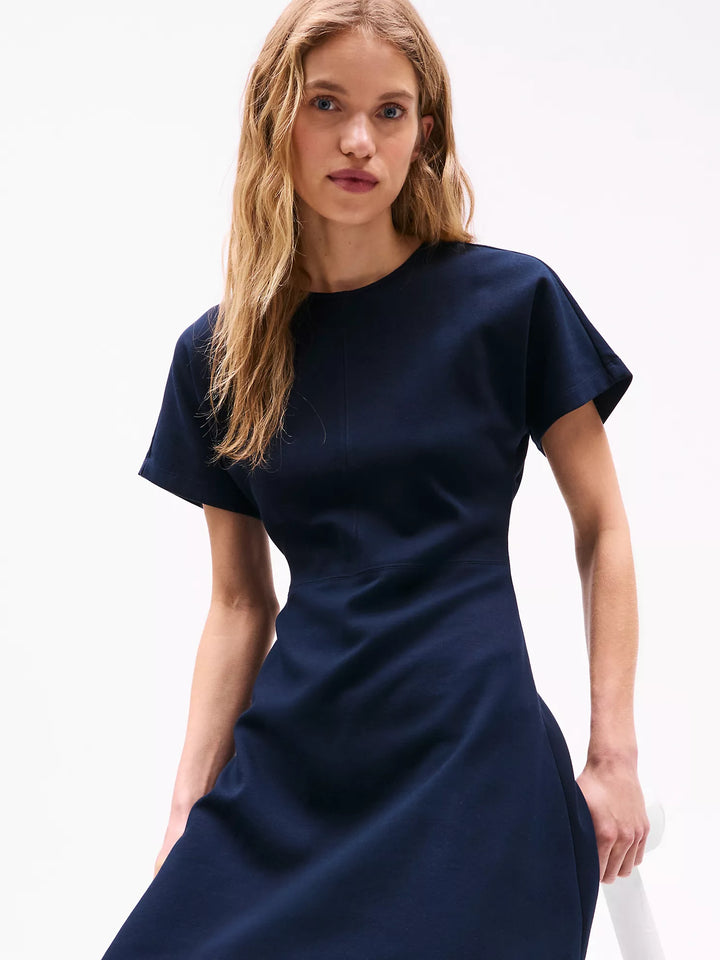 Tommy Hilfiger Smooth Cotton Fit and Flare Dress