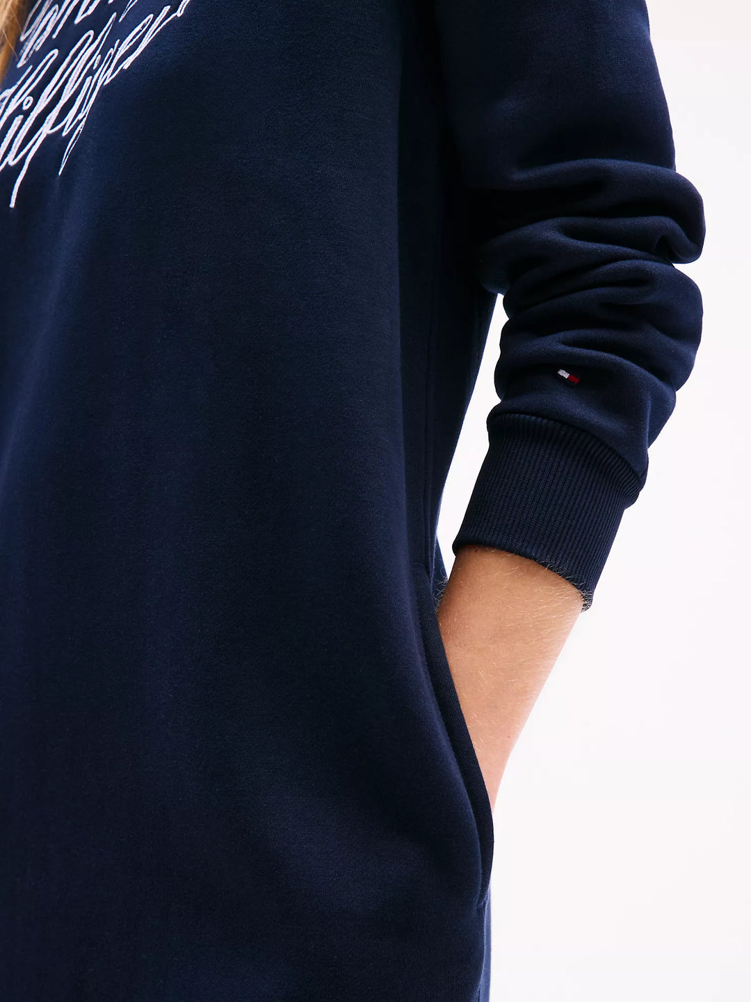 Tommy Hilfiger Script Logo Sweatshirt Dress