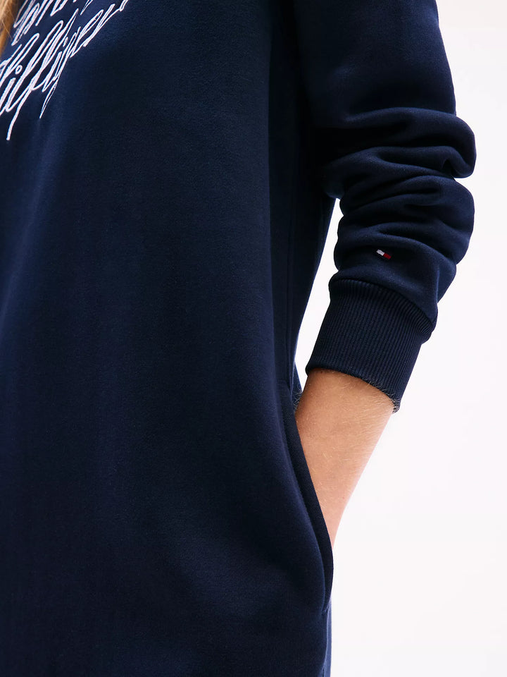 Tommy Hilfiger Script Logo Sweatshirt Dress