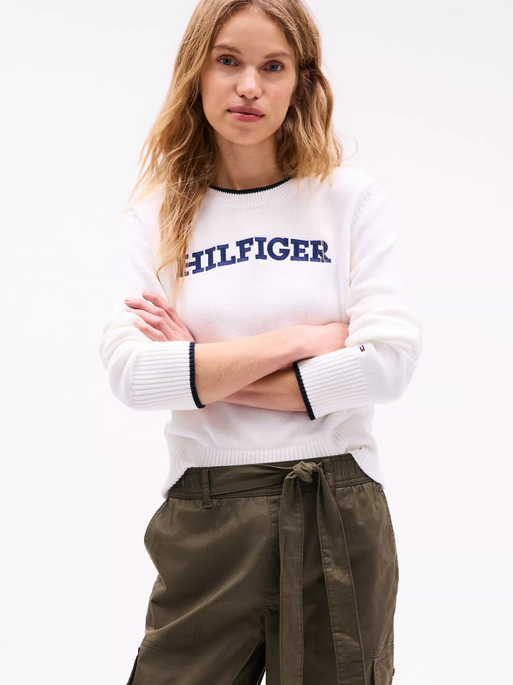 Tommy Hilfiger Embroidered Hilfiger Logo Sweater