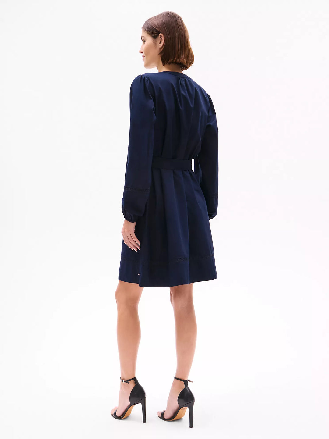 Tommy Hilfiger Lace Logo Trim Shirtdress
