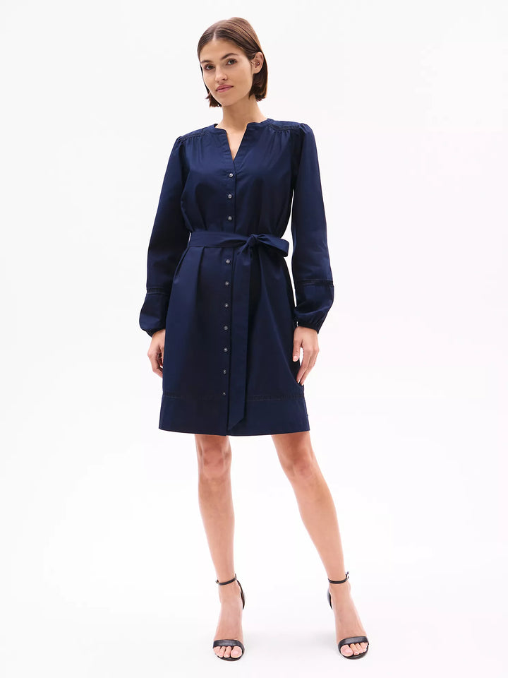 Tommy Hilfiger Lace Logo Trim Shirtdress