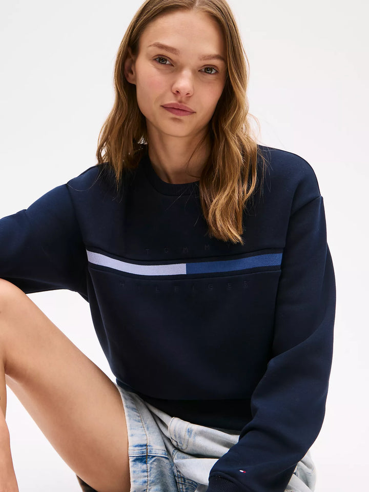 Tommy Hilfiger Flag Logo Crewneck Sweatshirt