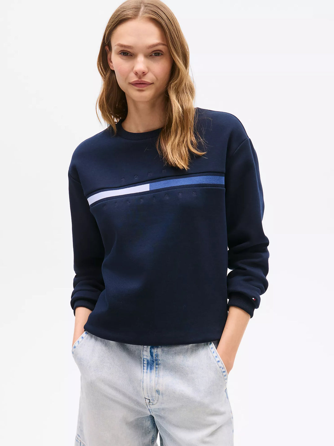 Tommy Hilfiger Flag Logo Crewneck Sweatshirt