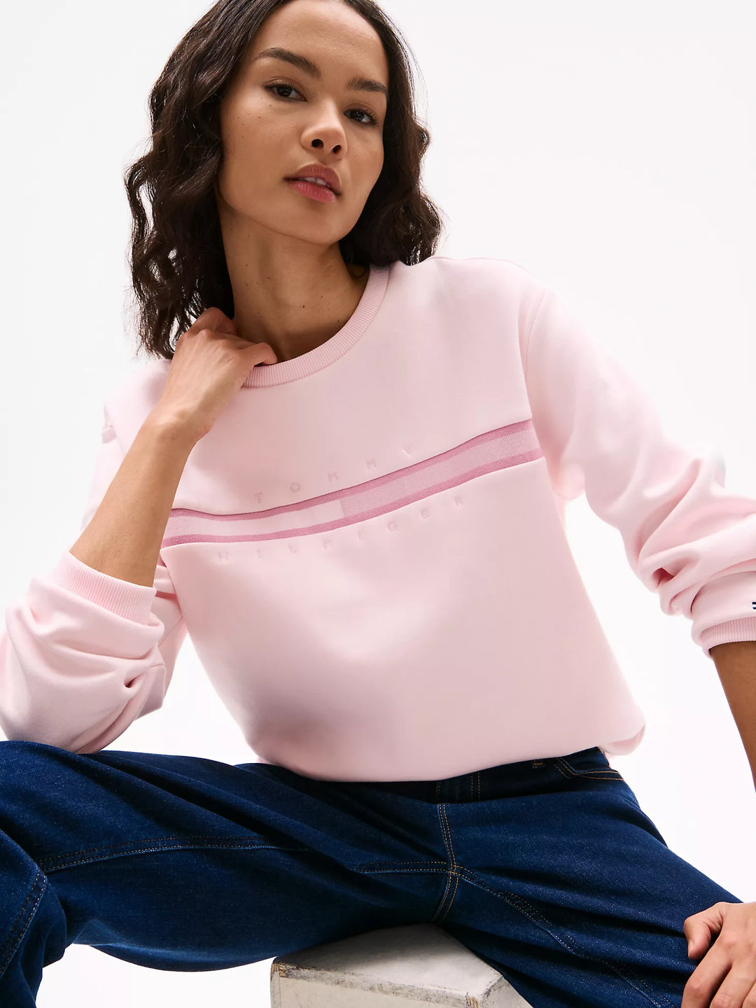 Tommy Hilfiger Flag Logo Crewneck Sweatshirt