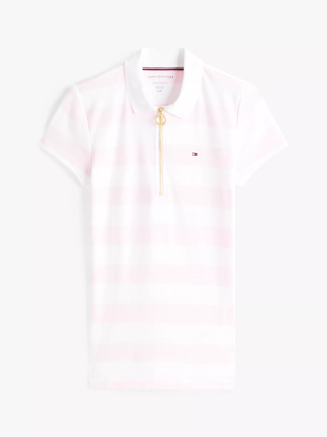 Tommy Hilfiger Slim Fit Rugby Stripe Zip Polo