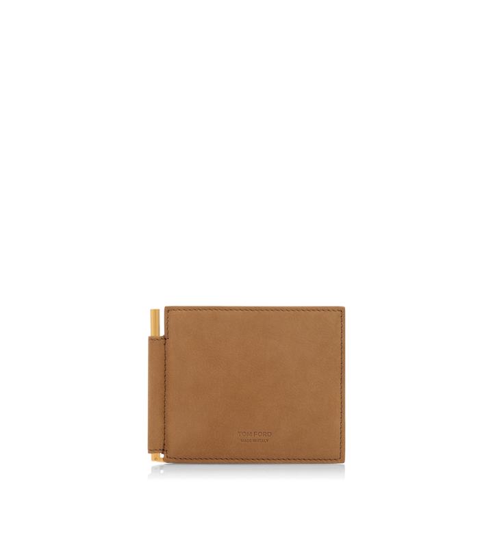 TOM FORD NUBUCK MONEY CLIP WALLET