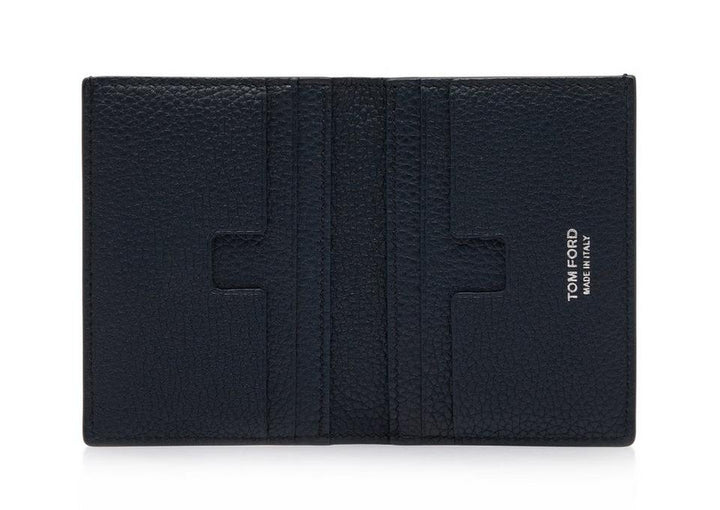 TOM FORD GRAIN LEATHER FOLDING CARDHOLDER