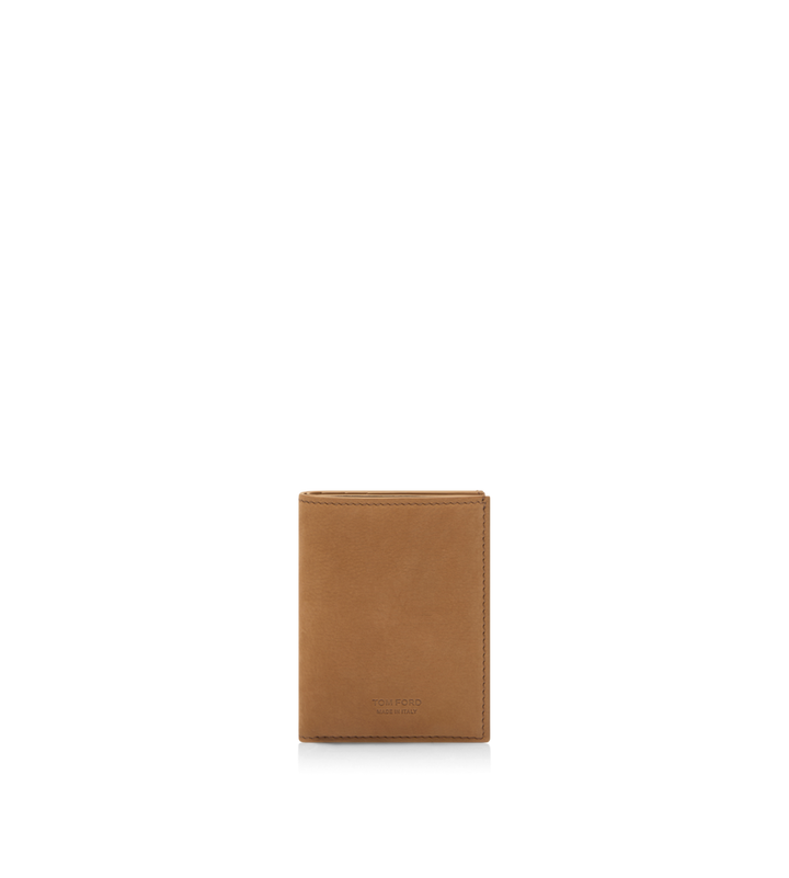 TOM FORD NUBUCK T LINE FOLDING CARDHOLDER