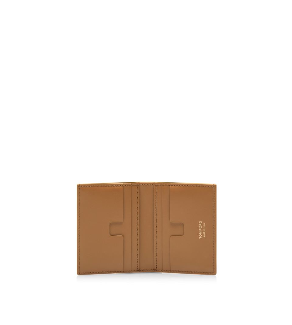 TOM FORD NUBUCK T LINE FOLDING CARDHOLDER