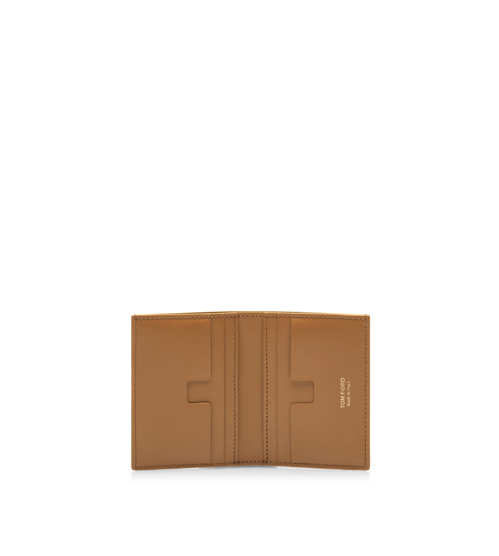 TOM FORD NUBUCK T LINE FOLDING CARDHOLDER