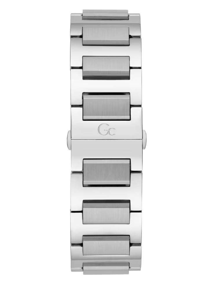 Guess Gc Silver and Green-Tone Metal Chronograph Watch