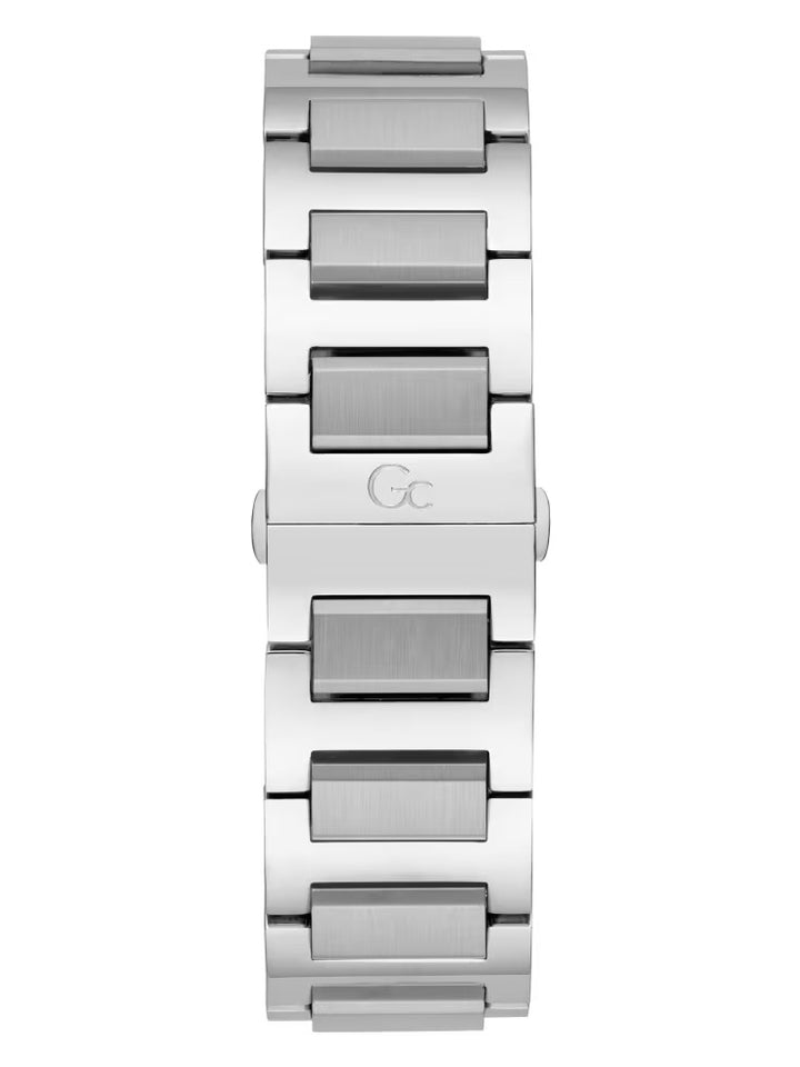 Guess Gc Silver and Green-Tone Metal Chronograph Watch