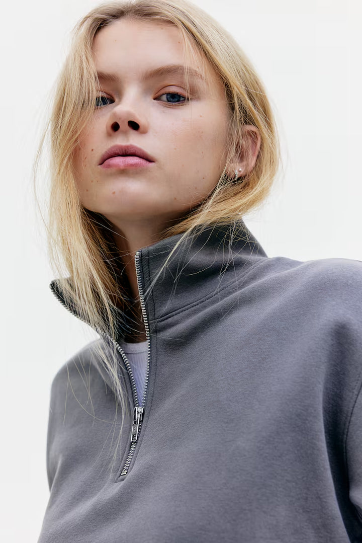 H&M HALF-ZIP SWEATSHIRT