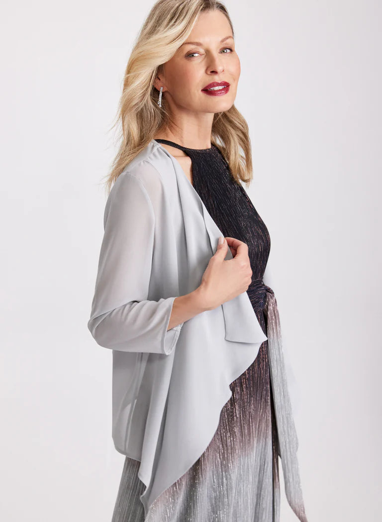 LAURA Asymmetric Open-Front Layering Top