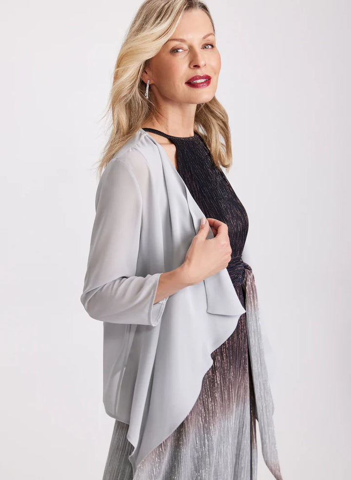 LAURA Asymmetric Open-Front Layering Top