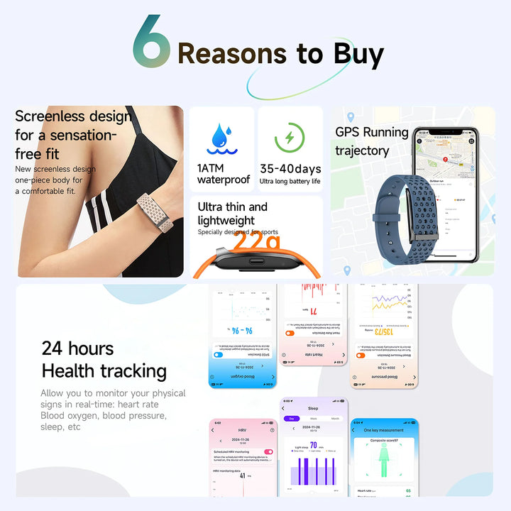 VIYIWOK Smart Health Wristband, Wearable Activity & Fitness Tracker, 120+ Sports Modes, All-Day Continuous Monitoring, Heart Rate Tracking, Improve Sleep, Stress, Wellness, 2 Pack Bands, with Free APP