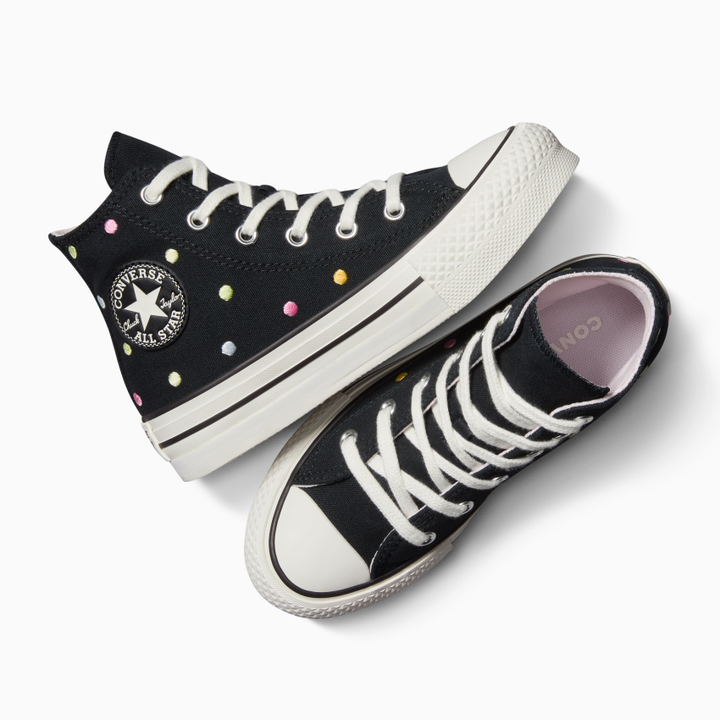Converse Chuck Taylor All Star Lift Embroidered Polka Dots Platform High Top