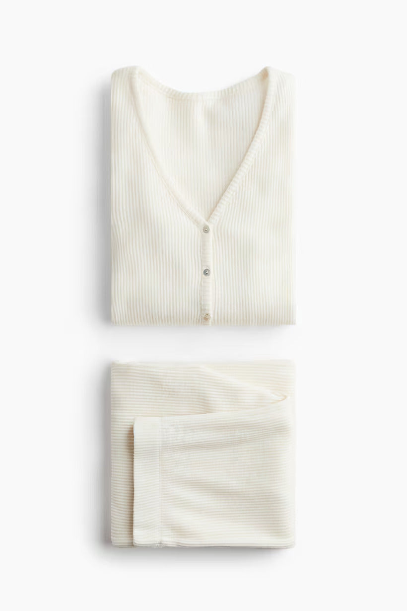 H&M Ribbed jersey pyjamas