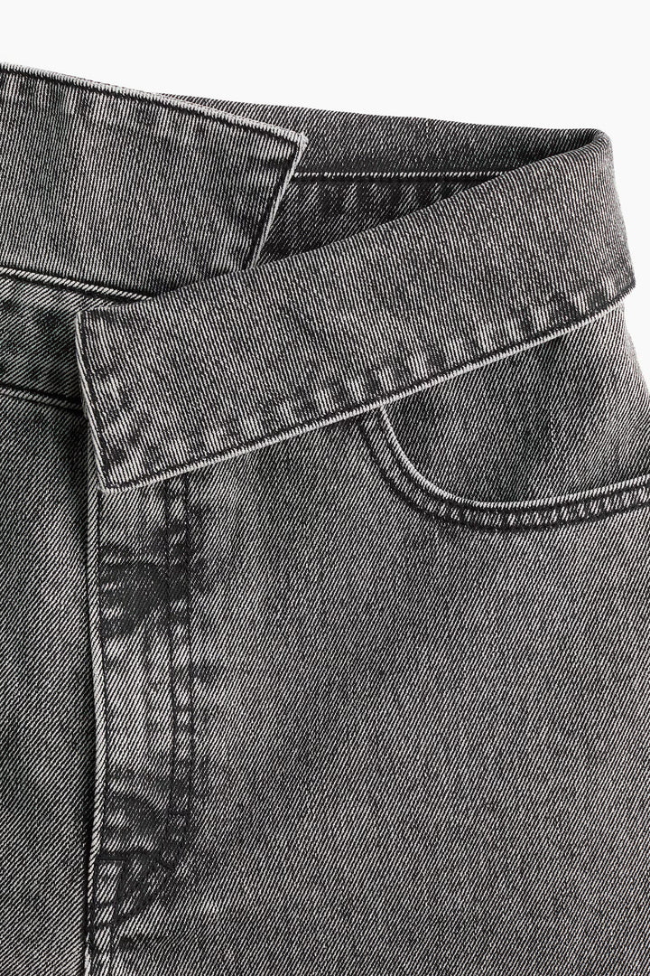 H&M Wide-Leg Paper-Bag Jeans