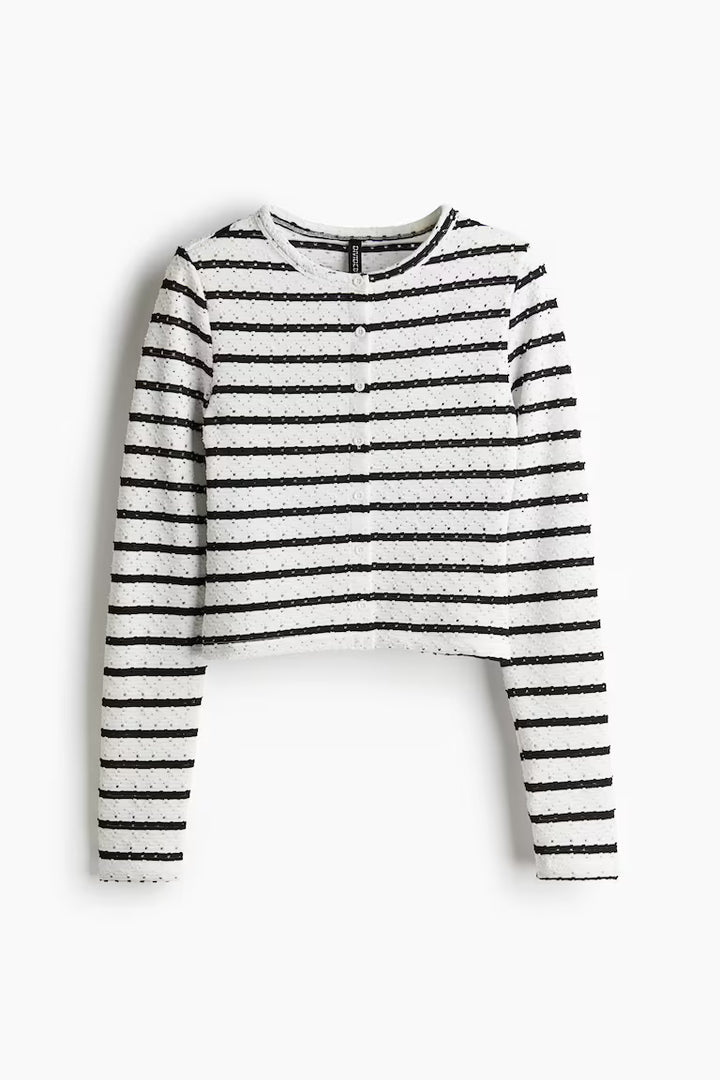 H&M Pointelle Jersey Cardigan