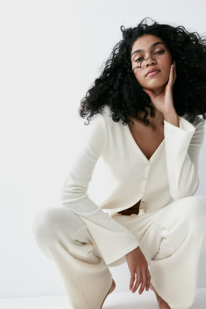 H&M Ribbed jersey pyjamas