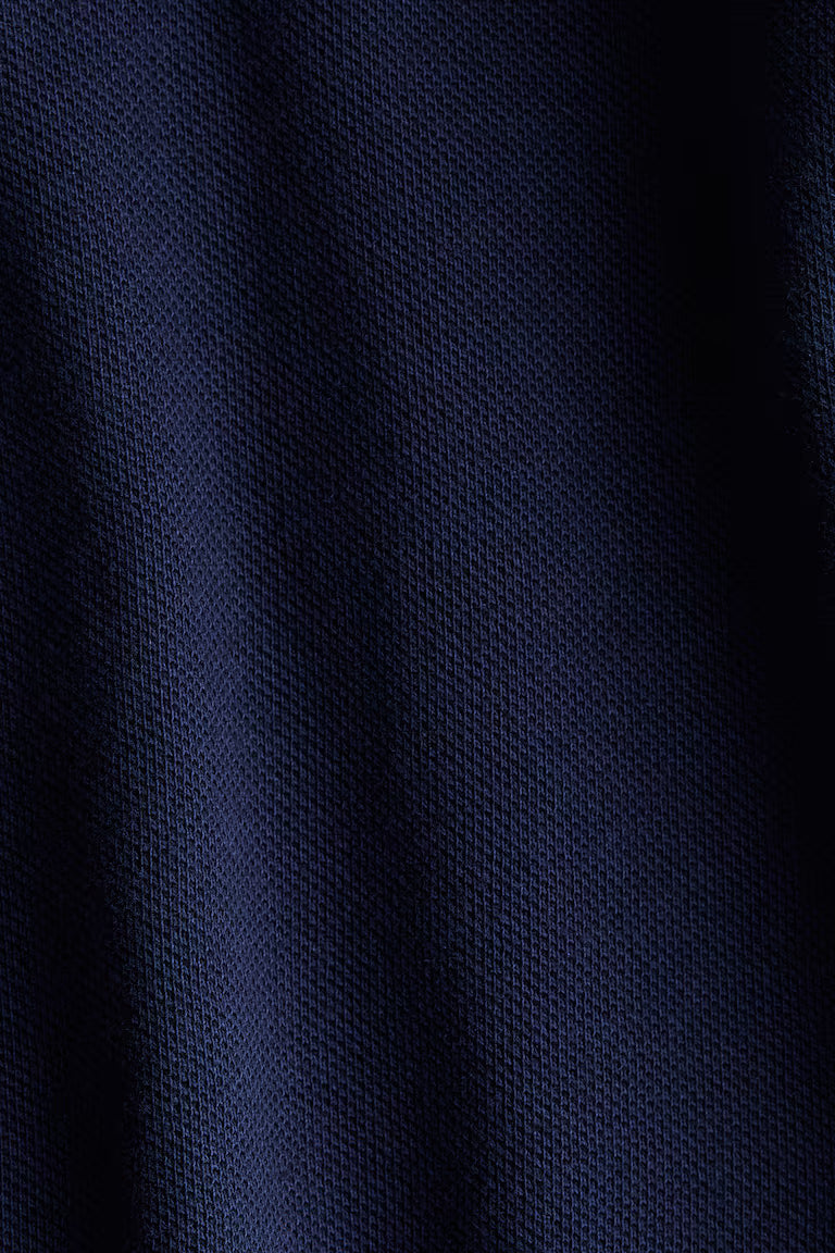 H&M Long-Sleeved Cotton Polo Shirt