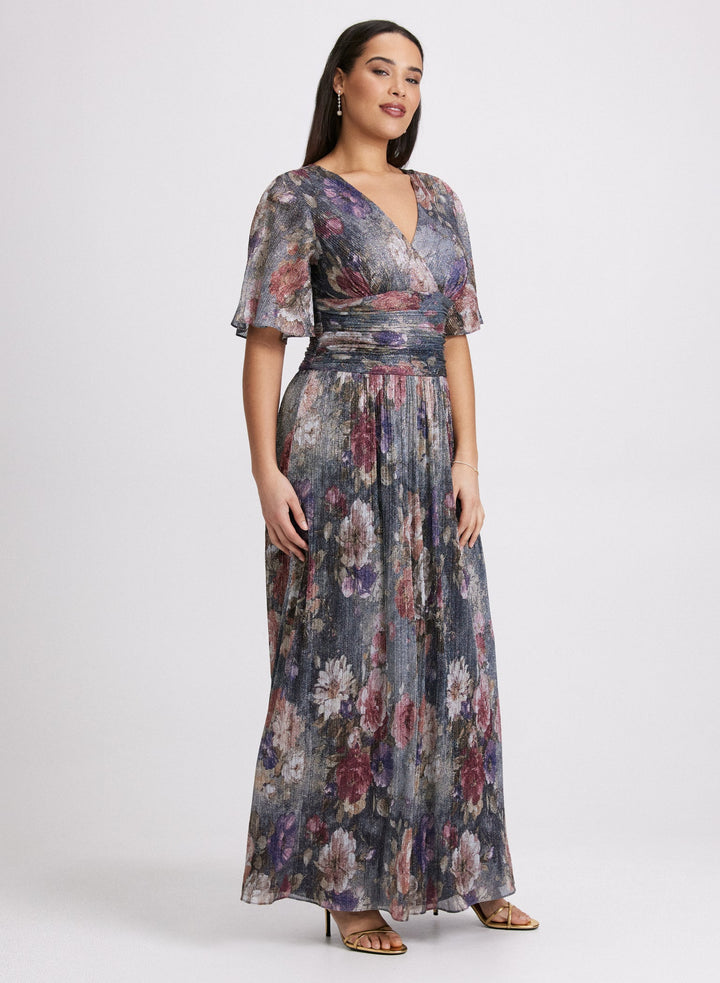 LAURA Metallic Floral Dress