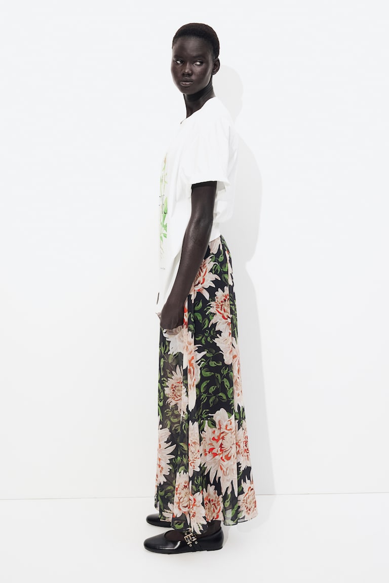 H&M Sheer Midi Skirt