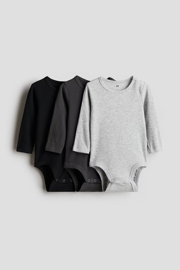 H&M 3-pack Ribbed Bodysuits