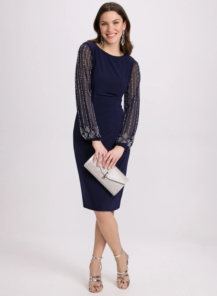 LAURA Beaded Sleeve Dress