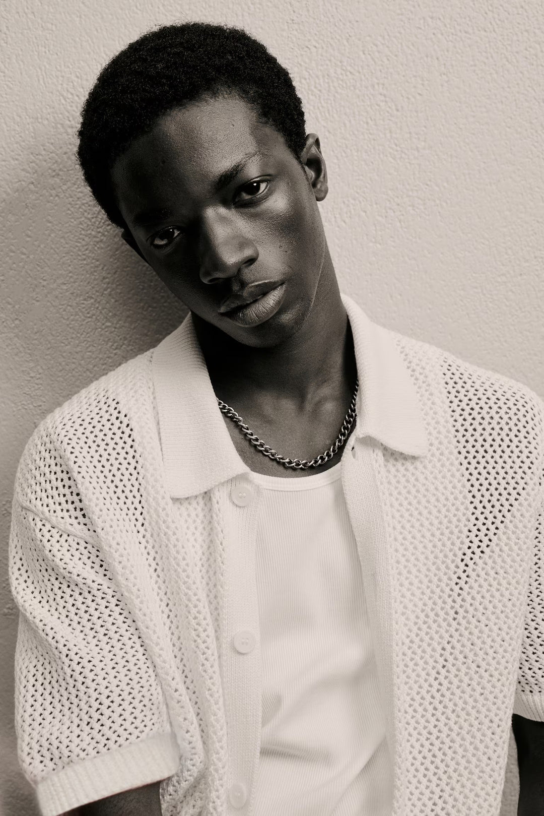 H&M Regular Fit Pointelle-Knit Shirt