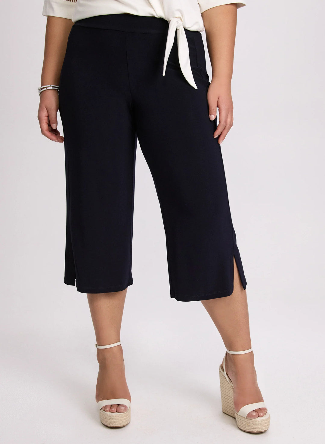 LAURA Side Slit Pull-On Capris